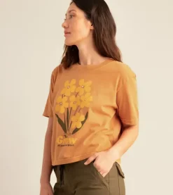 Bloom Boxy Crop Premium Tee