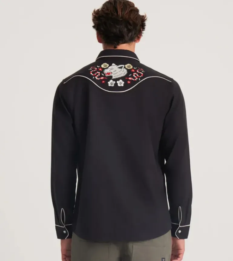 The Lone Wolf Long Sleeve Button Up Shirt