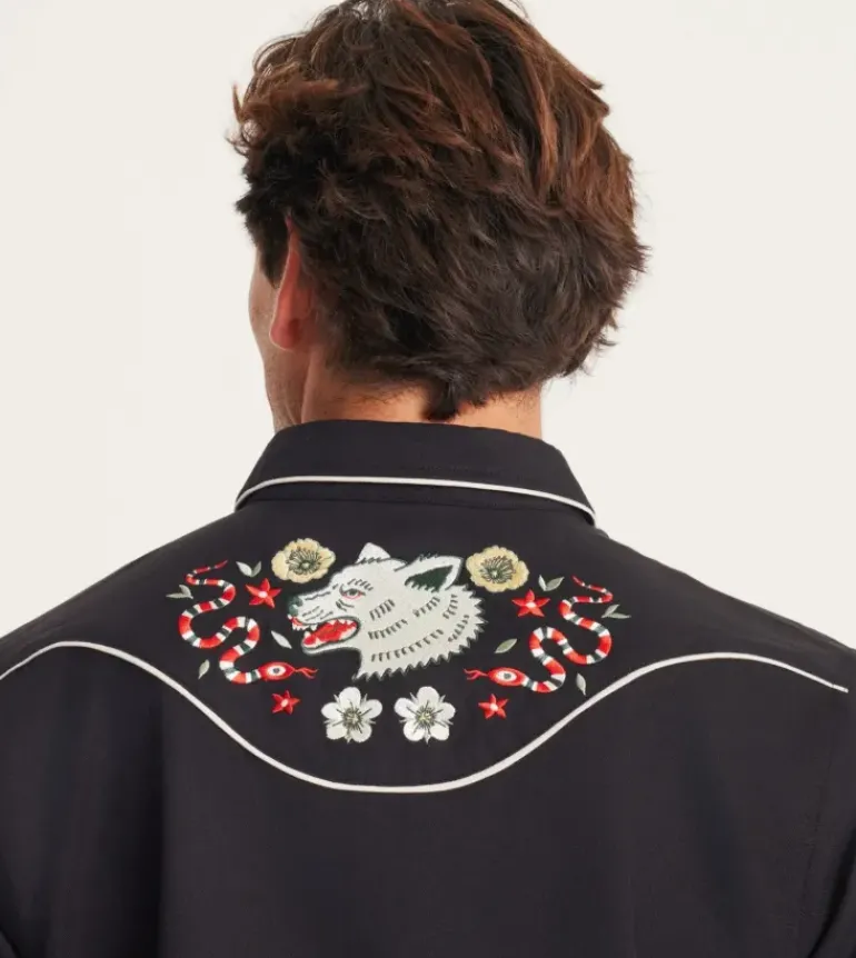 The Lone Wolf Long Sleeve Button Up Shirt